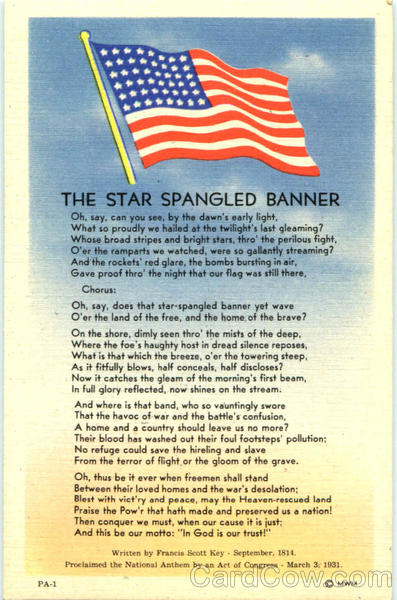 American National Anthem Lyrics